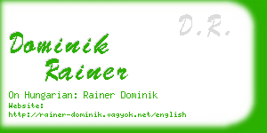 dominik rainer business card